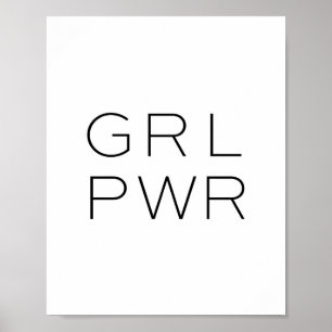 Poster Copie de puissance de fille, GRL PWR, copie
