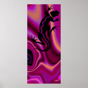 Poster Copie de salamandre de Malibu (violette/magenta)