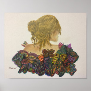 Poster Copie de toile de papillons de N de Madame '