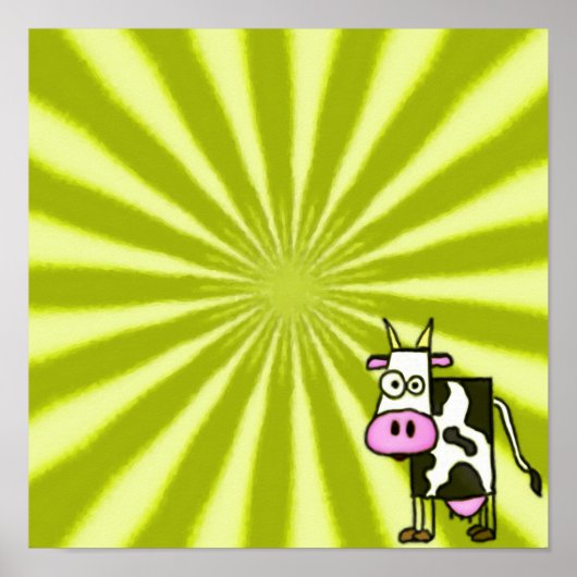 Poster Copie de vache à Starburst (Devant)