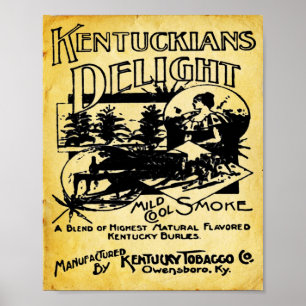Poster Copie de Vintage Kentucky Tobacco Company