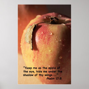 Poster Copie d'écriture sainte de 17:8 de psaume