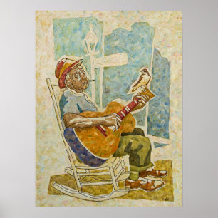 Poster Copie "d'oiseau de bleus"