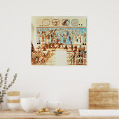 Poster Copie d'une peinture murale de Bonampak (Cuisine)