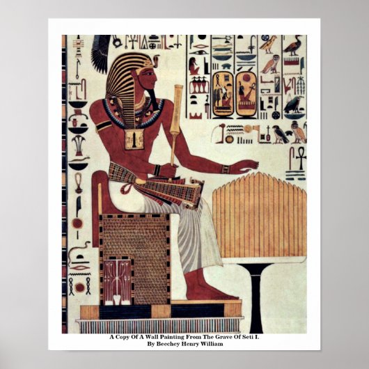 Poster Copie D'Une Peinture Murale De La Grave De Seti (Devant)