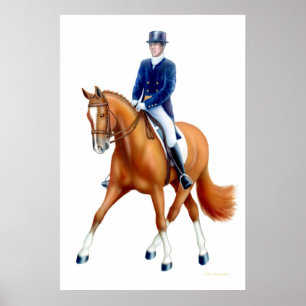 Poster Copie équestre de demi de passage de dressage