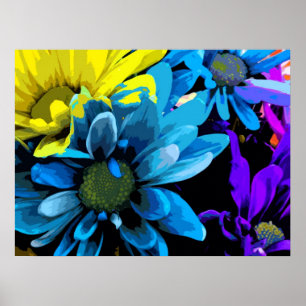 Poster Copie - fleurs lumineuses 4724D
