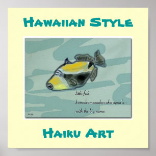 Poster Copie hawaïenne d'art de "apua'a de