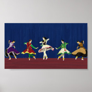 Poster Copie miniature de danseurs de Kathak