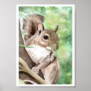Poster Copie Nuts d'art obtenue par écureuil prête à