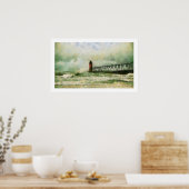Poster Copie orageuse d'affiche de phare (Cuisine)