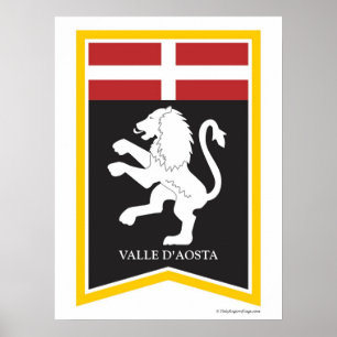 Poster Copie régionale d'art de crête de l'Italie de Val