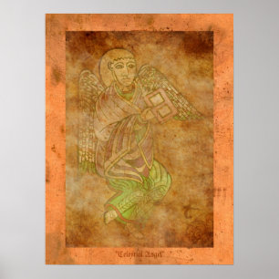 Poster Copie religieuse médiévale d'art d'ange céleste