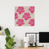 Poster Copie rose de fleur (Bureau à domicile)