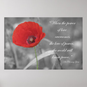 Poster Copie rouge d'affiche de pavot