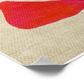 Poster Copie rouge de fleur (Coin)