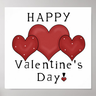 Poster Copie/signe des coeurs D7 de heureuse