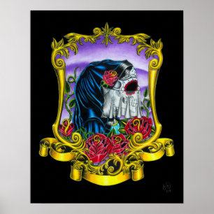 Poster Copie squelettique de jeune mariée