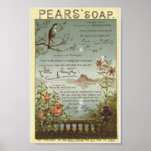 Poster Copie vintage d'annonce de savon