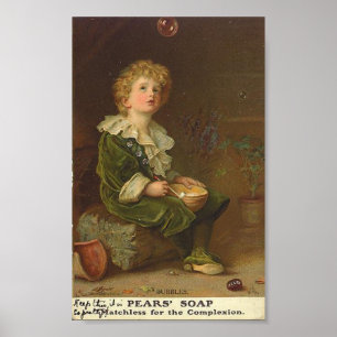 Poster Copie vintage d'annonce de savon