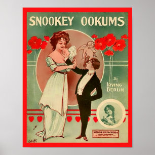 Poster Copie vintage de couverture de Snookey Ookums 1913