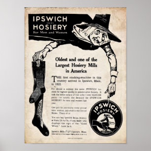 Poster Copie vintage de la bonneterie Cie. d'Ipswich
