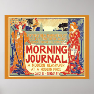 Poster Copie vintage du JOURNAL JOURNAL 1895