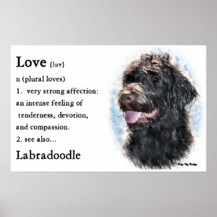 Poster Copies d'art de cadeaux de Labradoodle