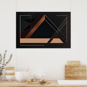 Poster Copper Minimalist Geometry (Cuisine)