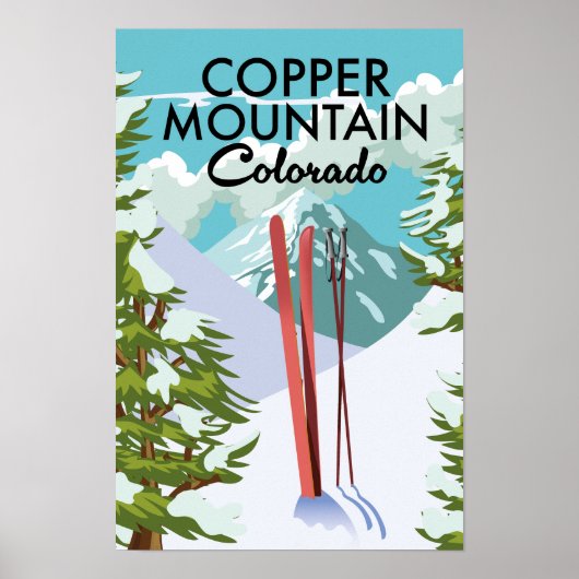 Poster Copper Mountain Colorado Ski (Devant)
