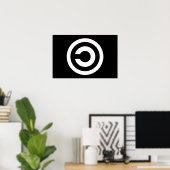 Poster Copyleft - l'information veut être libre (Bureau à domicile)
