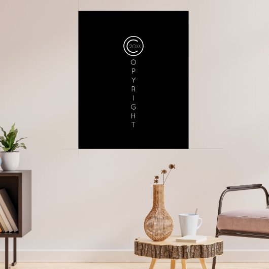 Poster Copyright Moderne Typographique Noir (Salon 3)