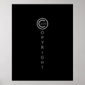 Poster Copyright Moderne Typographique Noir (Devant)