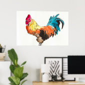 Poster Coq ! (Bureau à domicile)