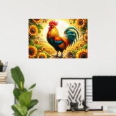 Poster Coq (Bureau à domicile)