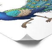 Poster Coq blanc et papillon (Coin)