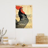 Poster Coq chantant par Théophile Alexandre Steinlen (Cuisine)