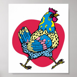Poster Coq drôle