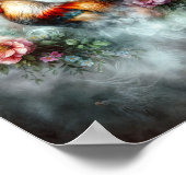 Poster Coq en Smokey Wreath Digital (Coin)