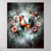 Poster Coq en Smokey Wreath Digital (Devant)