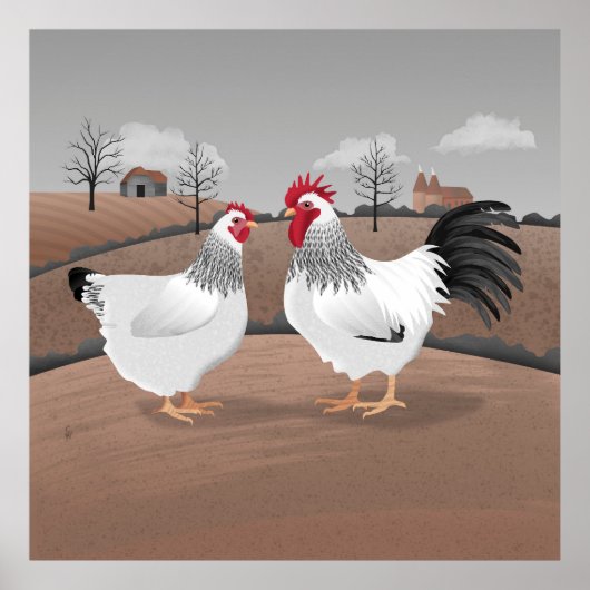 Poster Coq et Poule (Devant)