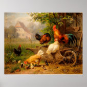 Poster Coq et poules Carl Jutz Développement numérique (Devant)