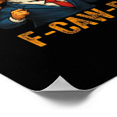 Poster Coq F-Caw-F Tr-ump (Coin)