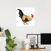 Poster Coq isolé (Bureau à domicile)