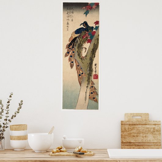 Poster Coq perché sur un érable (Cuisine)