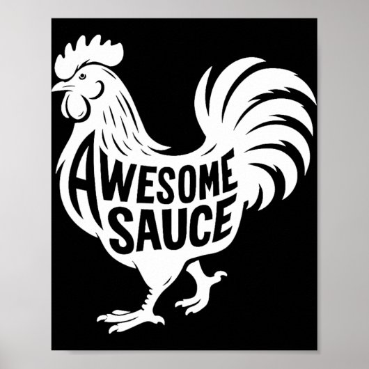 Poster Coq Sauce Incroyable Poulet (Devant)