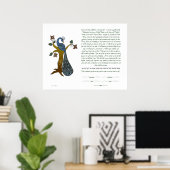 Poster Coq sur un arbre (B) - Ketubah (Bureau à domicile)