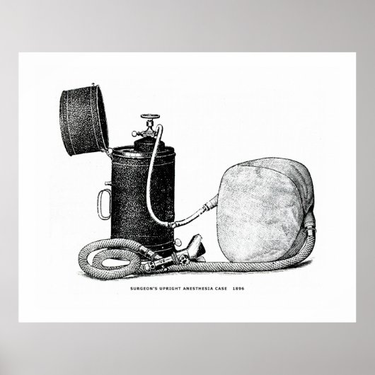 Poster Coque d'anesthésie dressée du chirurgien 1896 (Devant)