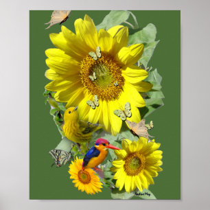 Poster coque de fête de tournesol pour