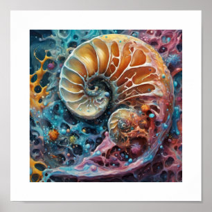 Poster Coque microbiale de Nautilus